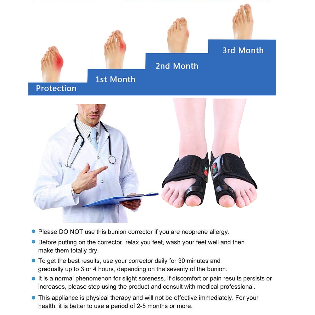 Fugacal Bunion Corrector, Big Toe Straighteners Black For Woman Man