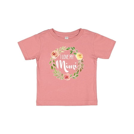 

Inktastic I Love my Mimi- flower circle Gift Baby Boy or Baby Girl T-Shirt