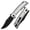 White and Black, variant on Tenable Bison Folding Knife 3.24'' Blackwash Nitro V Blade G10,with Frag Pattern Handle,B2108A1