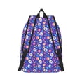 thumbnail image 2 of Bixox colorful Skull flower leaf Printing Canvas Backpack Lightweight Casual Travel Backpack School Backpack Fits 15.6 Inch Notebook, 2 of 5