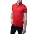 thumbnail image 4 of X RAY Men's Slim Athletic Fit Short Sleeve Performance Stretch Cotton Polo Shirt, Red, Medium, 4 of 9
