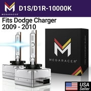 Mega Racer Dodge Charger D1S HID Headlight Bulbs 10000K Dark Blue 35W 12V 8000LM Dodge Charger 2009 2010 09 10 Xenon Headlights Replacement for Cars
