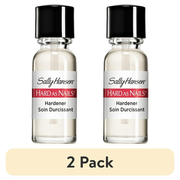(2 pack) Sally Hansen Hard as Nails Strength Treatment, Clear Nail Treatment