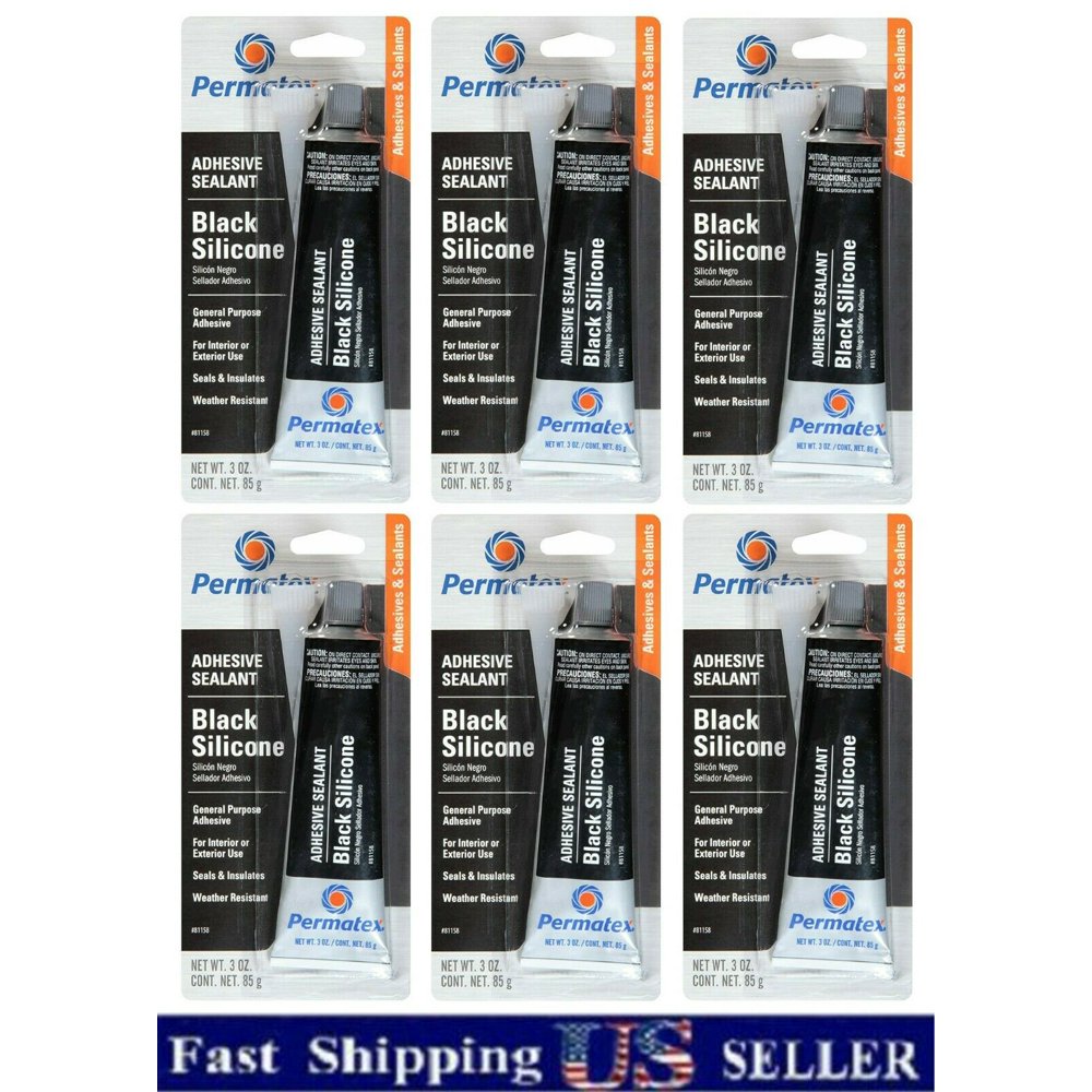 PERMATEX 81158 Black RTV Silicone Adhesive Sealant 3oz New Tube Design