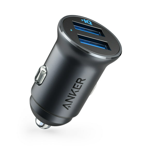 Anker PowerDrive 2 Alloy Car Charger, Black