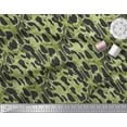 thumbnail image 2 of Soimoi Green Japan Crepe Satin Fabric Leopard Animal Skin Print Fabric by the Yard 42 Inch Wide, 2 of 3