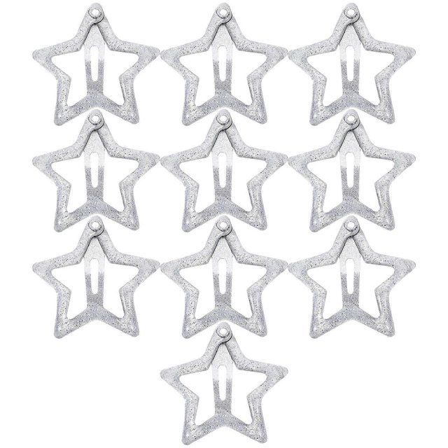 10pcs Hair Clips Small Snap Hairpins Metal Hair Clips Star Hair Clips Cute Hair Accessories for Women
