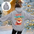 thumbnail image 4 of Kaprioy Womens Graphic Hoodies Elk Christmas Pattern Christmas Colorful Winter Oversized Sweatshirt Fall Fashion Long Sleeve Clothing Grey, M, 4 of 8