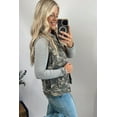 thumbnail image 3 of Women's Green Camo Cargo Denim Vest – Versatile Layering Piece for Daily Casual Outfits [ZhiHiMeRi] | L, 3 of 8