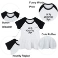 thumbnail image 2 of Let My Adventure Begin Funny Dresses For Baby, Newborn Babies Skirts, Infant Princess Dress, 0-24M Kids Graphic Clothes (Black Raglan Dresses, 18-24 Months), 2 of 5