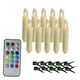 thumbnail image 1 of 10 velas LED navideñas sin llama, velas cónicas, velas decorativas 18 botones, 1 of 8