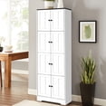 thumbnail image 2 of 4 - Shelf 8 - Door Floor Cabinet | Ideal for Various Home Storage | Easy - to - Clean Engineered Wood | Create a Tidy Home Environment, 2 of 3