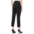 thumbnail image 2 of Vince Camuto Women's Slim Fit Flare Leg Slit Ankle Pants Black B4HP $99 (Regular,16), 2 of 2