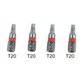 thumbnail image 5 of 4Pcs Magnetic T6-T40 Hex Head Screw Driver Bit 1/4Inch Hex Shank 25Mm Spanner, 5 of 5