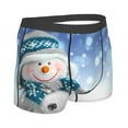 thumbnail image 3 of Kll Christmas Snowman In The Snow Men'S Cotton Boxer Briefs Underwear-Xx-Large, 3 of 9