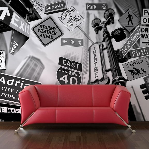 Tiptophomedecor Cityscape Wallpaper Wall Mural - All Roads Lead To Manhattan