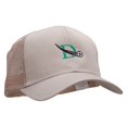 thumbnail image 5 of Soccer Defender Embroidered Solid Cotton Prostyle Twill Mesh Cap - Khaki OSFM, 5 of 5