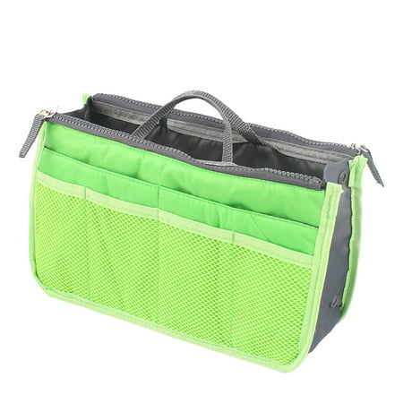 Travel Portable Cosmetic Makeup Storage Handbag Tote Insert Pouch Bag Green