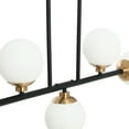thumbnail image 4 of Robert Stevenson Lighting Lorne - Metal and Frosted Glass 5-Light Chandelier, Matte Black, 4 of 8