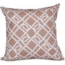 Simply Daisy 16" x 16" Know the Ropes Geometric Print Outdoor Pillow