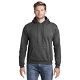 thumbnail image 5 of Hanes Men's Ecosmart Hoodie -WD17 Fleece Sweatshirt, Pullover Hooded Sweatshirt for Men, Charcoal Heather 2XL, 5 of 6