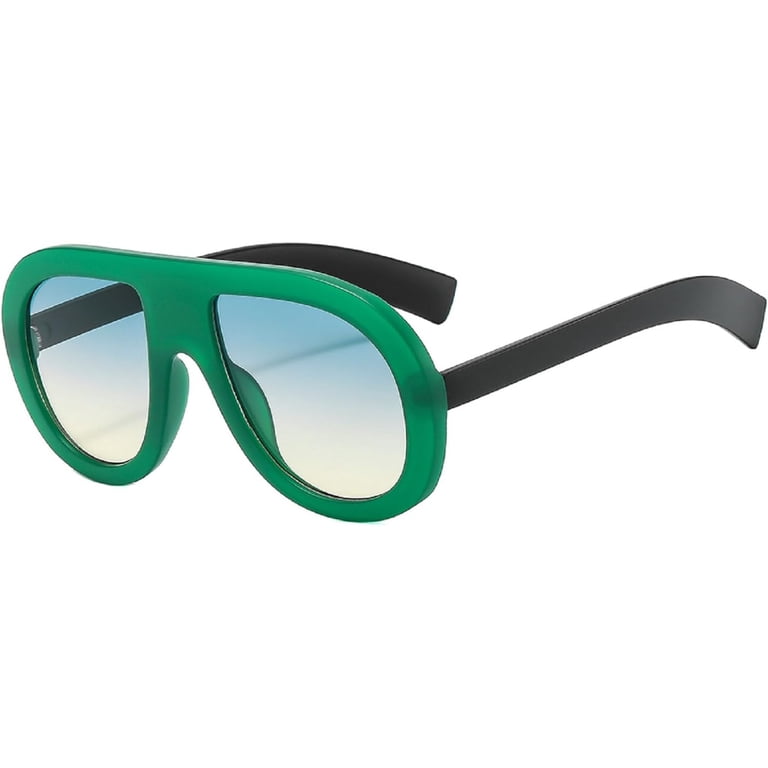 Retro Chunky Pilot Sunglasses UV400 Protection Oversized Gradient Shades Popular Fashion Pilot Sunglasses Women Retro Chunky Designer  main image 3