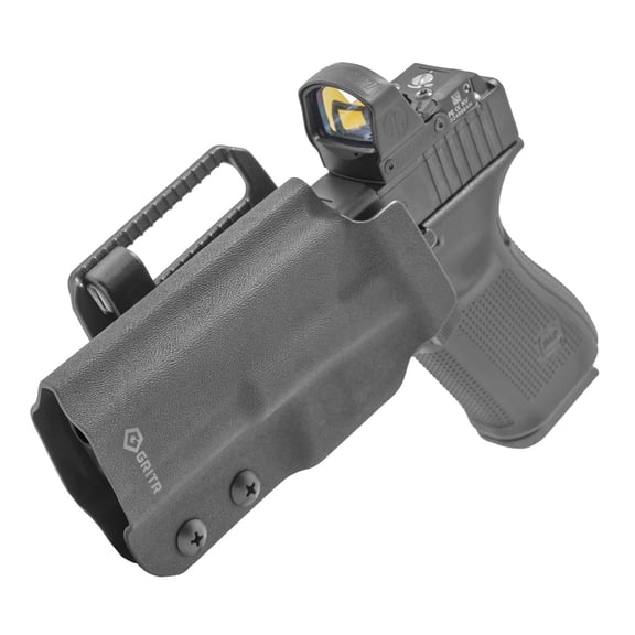 GRITR OWB Kydex Left Hand Gun Holster Compatible with Glock 19