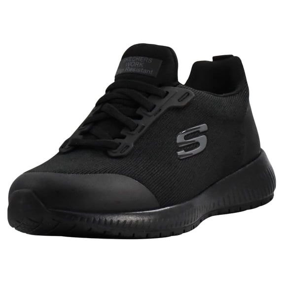 Skechers Women's Squad Food Service Slip-Resistant Shoes, Relaxed Fit with a Lace-Up Front