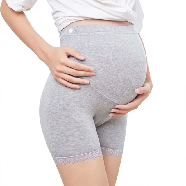 XZNGL Shorts de Maternité Ajustables en Dentelle Taille Haute pour Femmes Enceintes