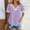 Purple, variant on Women's Crochet Lace Trim V-Neck Blouse Short Sleeve Eyelet Embroidery Hollow Out Top Loose Fit Flowy Summer Shirt