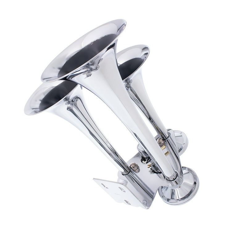 United Pacific 46129 Chrome Plated 3 Trumpet Train Horn, 12V United Pacific 46129 Chrome Plated 3 Trumpet Train Horn, 12V