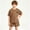 Khaki, variant on WAVSUF Outfit Sets for Boys Crew Neck Short Sleeve Tee and Shorts Elastic Waist Comfort Soft Summer Trendy Daily Clothes 2 Piece Purple Size 5t