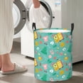 thumbnail image 5 of Sikiie Happy Summer Print Round Dirty Clothes Basket, Waterproof Standing Foldable Storage Basket, for Laundry Room, Bedroom, Bathroom Storage-Small, 5 of 6
