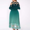 thumbnail image 4 of SMihono Robe d'Été pour Femmes Grande Taille Mode Décontractée Imprimée Col Rond Sexy Dentelle Manches Courtes Robe Ample, 4 of 7