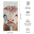 thumbnail image 3 of ZFLMY Flower Microfiber Hand Towel 100% Polyester Funny Kitchen Towel Absorbent for Kitchens Bathrooms Showers 29.5x13.8 inches 29.5x13.8in, 3 of 6