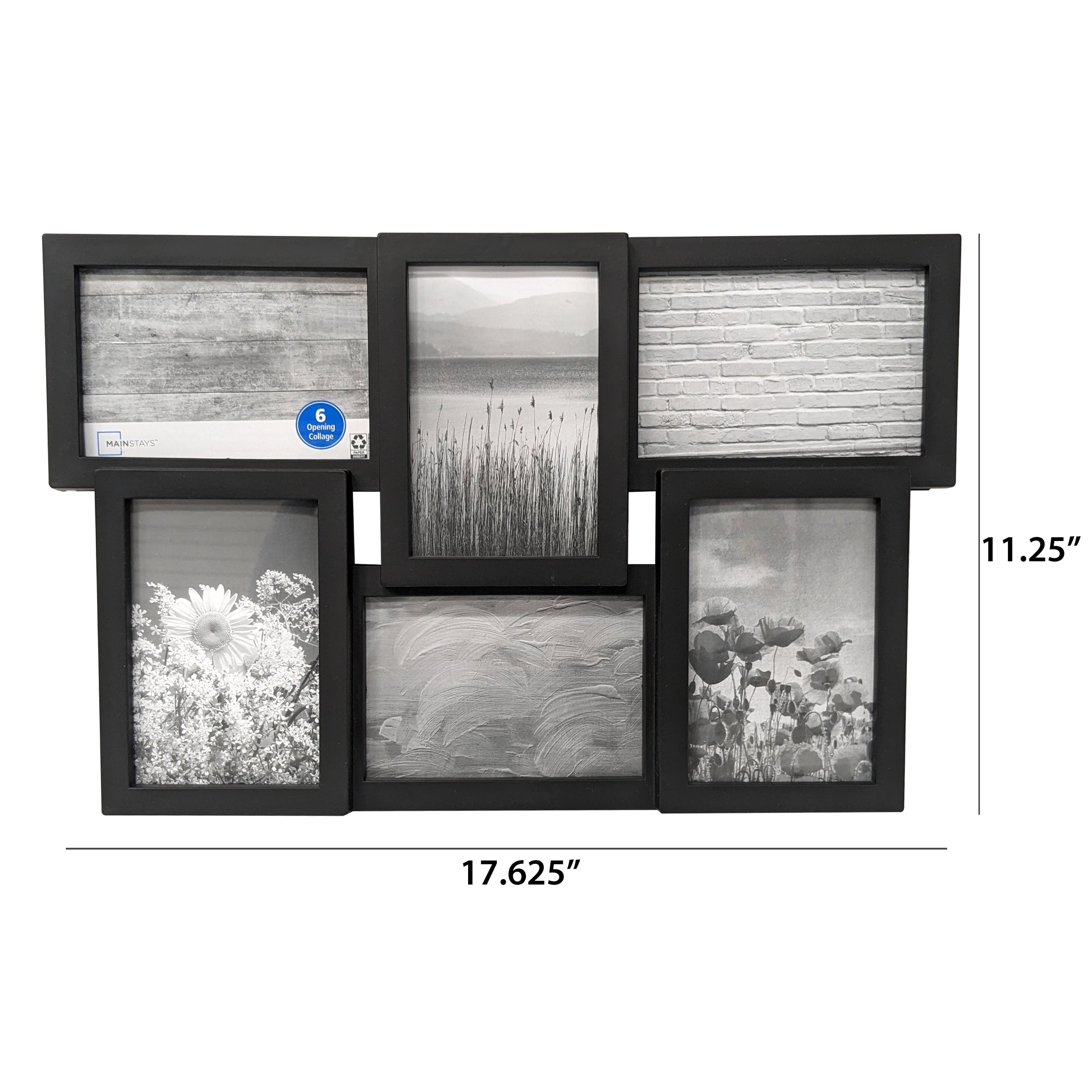 Mainstays – 4x6 Picture Frame – Black Gallery 6 Photo Linear Program Wall Photo Frame