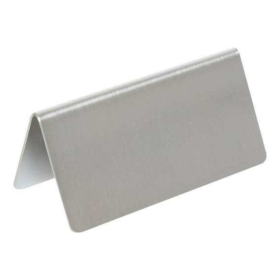 Excellante table tent sign, BLANK SIGN, 3" X 1 1/2", stainless steel, comes in each