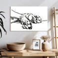 thumbnail image 3 of Elephant Stock Linear Paws I Wall Art - Horizontal Canvas Wall Art - Living Room Wall Decor - Animal Canvas - Black And Gray Decor By Jennifer Paxton Parker - 24" x 16", 3 of 8