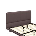 thumbnail image 5 of Chrisla Full Size Modern Upholstered Leatherette Floating Bedframe & Headboard Set with LED Lighting, Coffee, 5 of 7