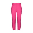 thumbnail image 6 of QATAINLAV Capri Leggings for Women Plus Size High Waisted Soft Cropped Yoga Pants Workout Running Butt Lift Soft Leggings Pull-On Stretchy Biker Shorts Hot Pink XL Lightening Sale, 6 of 8