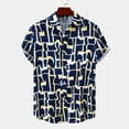 thumbnail image 2 of Birdeem Men Casual Hawaii Print Turndown Short Sleeve Button Closure Shirt Blouse, 2 of 9