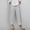 Gray, variant on PWPSG Women's High Waist Lace Insert Hem Detail Straight Leg Linen Pants, Breathable Comfort Trousers for Casual Outings & Summer Wear Brown S