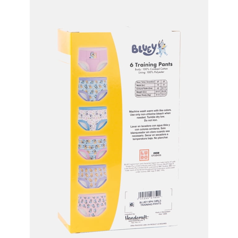 Bluey Girls Potty Training Pants, 6-Pack, Size 2T-3T photo 3