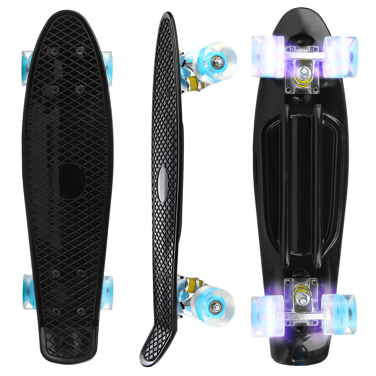 River Beach for Sea Perfect Surfing for Kids Teens and Adults Blue Pool HDPE Slick Bottom and Premium Wrist Leash Mssip Body Board Lightweight 33-37-41 inch with EPS Core XPE Deck