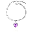 thumbnail image 6 of QQTDFG Fashion 925 Silver Heart Bracelet Bangle Women Cubic Zirconia Wedding Jewelry-#1, 6 of 7