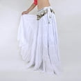 thumbnail image 3 of Flax 8m Tribal Skirt Tribal Dance Skirt Belly Dance Skirt Gypsy Skirt Big Swing Skirt Bohemia Skirt with Coins Hip Scarf,white, 3 of 4