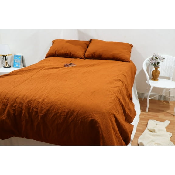 Gangwal Export Super Soft & Luxury Bronze Colour Duvet Cover Set 3 Piece -210 Thread Count, 1 Duvet Cover with Cconut Buttons Closure & 2 Pillow Cover, 100% Cotton Duvet Cover