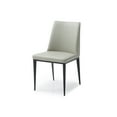 thumbnail image 3 of Whiteline Modern Living Carrie Dining Chair Light Grey Faux Leather and Steel Sanded Black coated base frame, Set of 2, 3 of 3