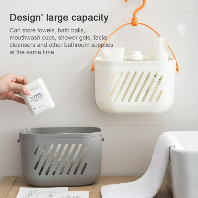 Angoily angoily hanging shower caddy plastic hanging shower caddy basket  portable kitchen organizer storage basket with hook for home
