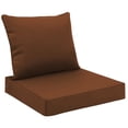 thumbnail image 2 of Outdoor Seat Cushion Set 19 x 19 Inch Waterproof & Fade Resistant Patio Furniture Cushions with Removable Cover, Outdoor Sofa Replacement Seat & Back Cushions for Chair Sofa Couch, Brown, 2 of 9